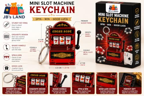 Mini Slot Machine Keychain