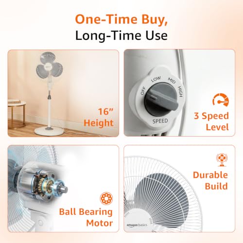 amazon basics 16-Inch Pedestal Fan