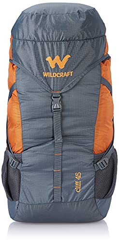 Wildcraft 45 Ltrs Grey and Orange 2 Compartment Rucksack Large