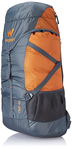 Wildcraft 45 Ltrs Grey and Orange 2 Compartment Rucksack Large - Image 4