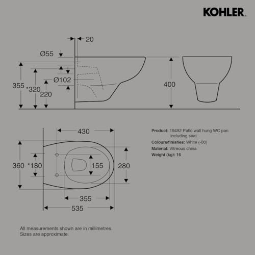 Kohler Patio Wall Mounted Toilet