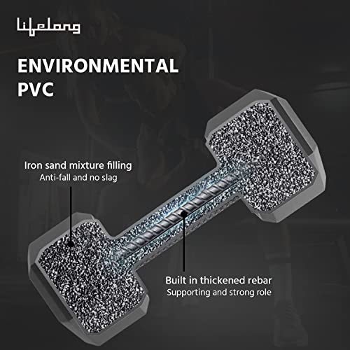 Lifelong PVC Hex Dumbbells Pack