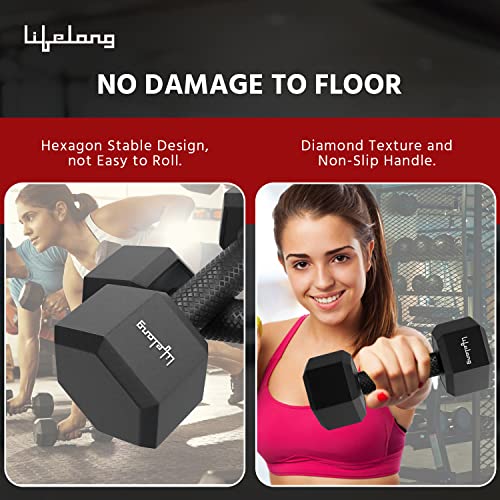 Lifelong PVC Hex Dumbbells Pack