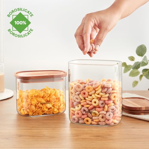 Borosil 2pc Storage Jar Set