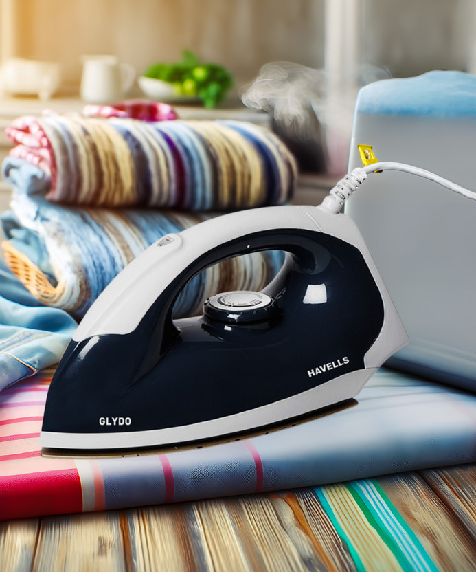 HAVELLS glydo 1000 W Dry Iron (Charcoal Blue) - Image 3
