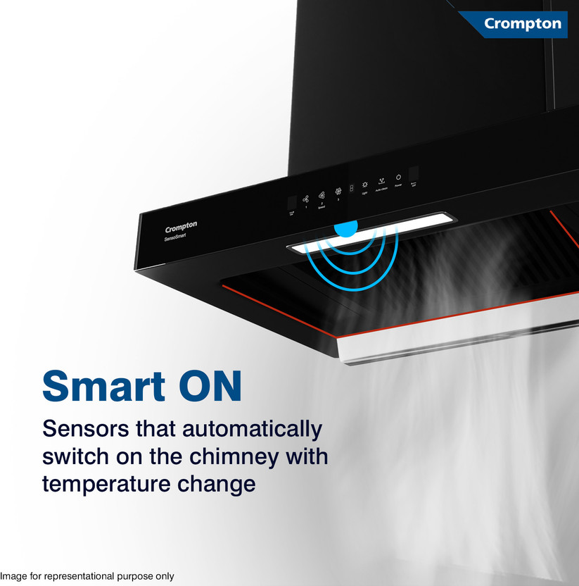 Crompton CHD-SSB60BFE-MBL 1620 CMH 60 cm Auto Clean Chimney (Wall - Image 5