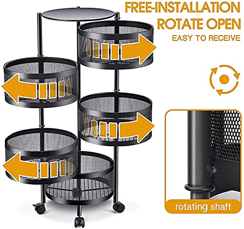 HomeWiz Round Kitchen Rack 5