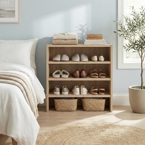 Step 4-Tier Wooden Shoe Rack