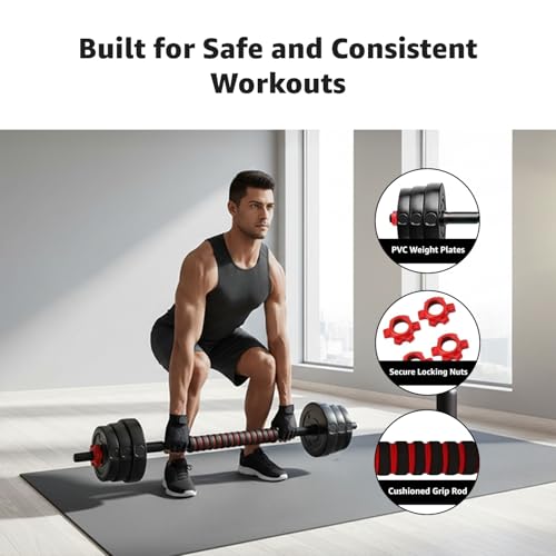 Amazon Brand - Symactive PVC 3-in-1 Convertible Dumbbells Set - Image 4