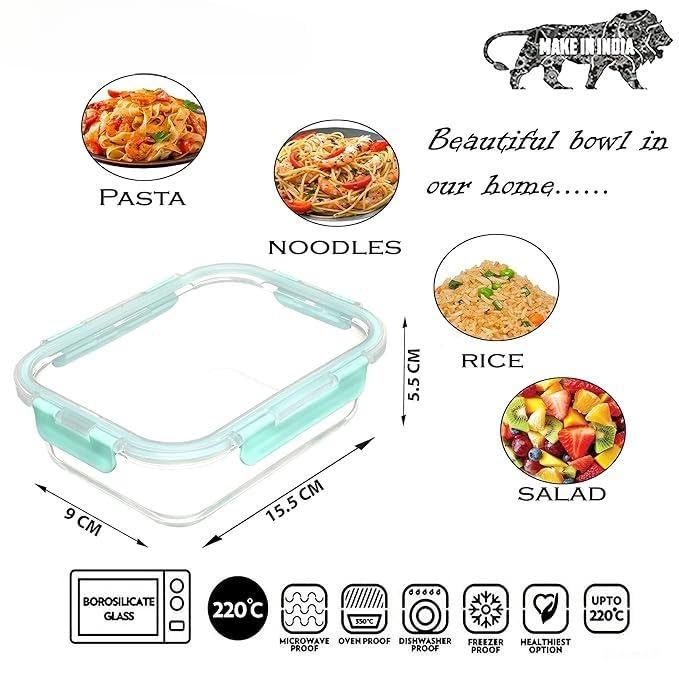 SIMPARTE 370ml Rectangular Borosilicate Glass