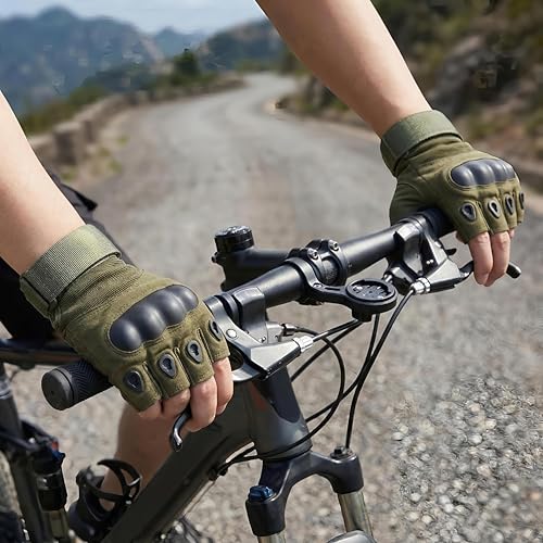 Tactical Half-Finger Gloves, Army Green