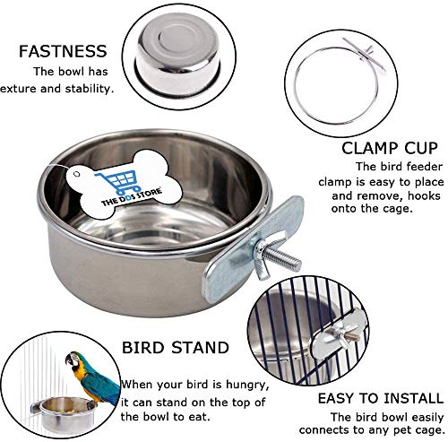 Water Food Bowl Bird Cage
