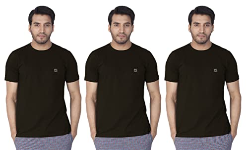 Lux Nitro Men's Regular Fit Round Neck T-Shirt_Black