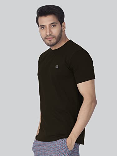Lux Nitro Men's Regular Fit Round Neck T-Shirt_Black - Image 4