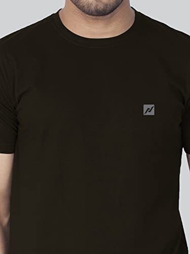 Lux Nitro Men's Regular Fit Round Neck T-Shirt_Black - Image 6