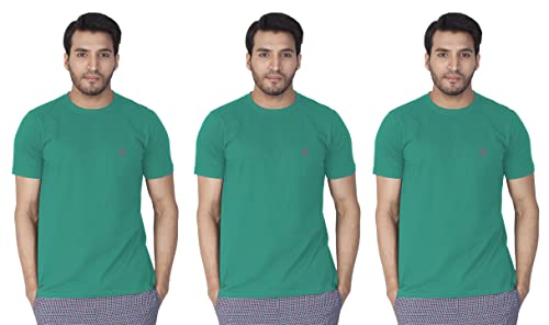 Lux Nitro Men's Regular Fit Round Neck T-Shirt_Proud Peacock