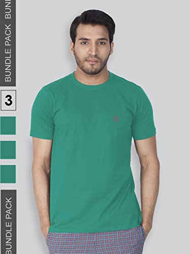 Lux Nitro Men's Regular Fit Round Neck T-Shirt_Proud Peacock - Image 2