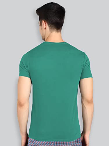 Lux Nitro Men's Regular Fit Round Neck T-Shirt_Proud Peacock - Image 3