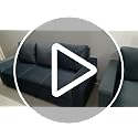 FURNY Liveno 5 Seater 3+2 Fabric Sofa Set (Dark Grey) - Image 2
