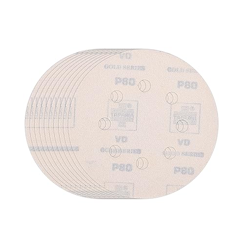 Taparia 5" Velcro Disc With 8 Holes, Grit 80 - Pack Of 20 (Vdg 5880)