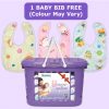 HIMALAYA Happy Baby Gift Pack with Baby Bib (9 in 1) (Purple) - Image 2