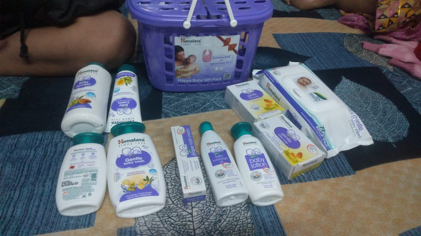 HIMALAYA Happy Baby Gift Pack with Baby Bib (9 in 1) (Purple) - Image 10