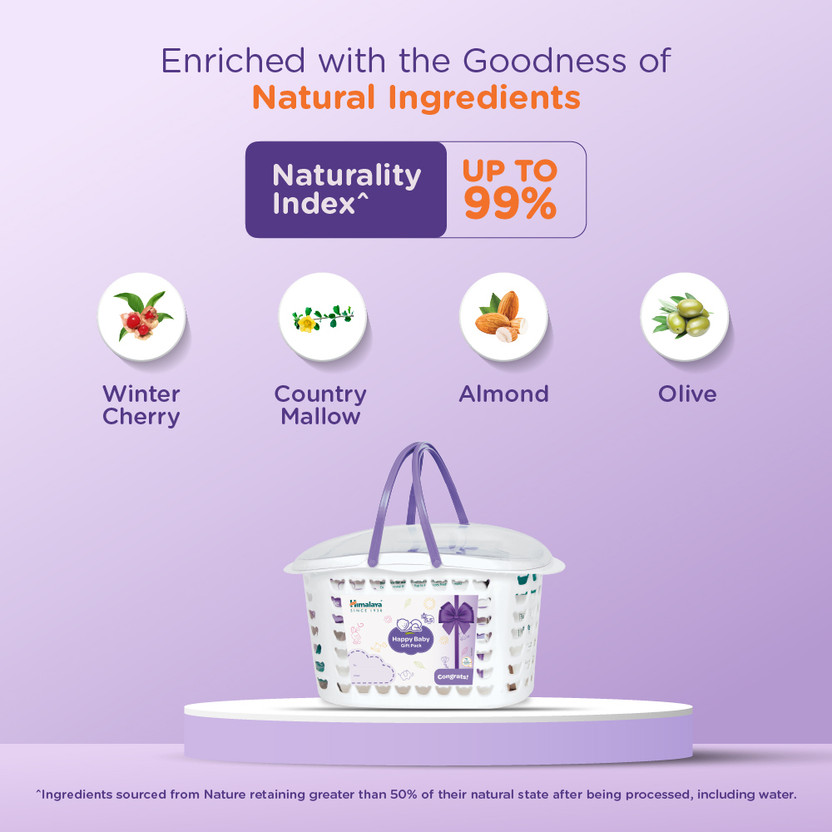 HIMALAYA HAPPY BABY GIFT BASKET (7 IN 1) (White) - Image 5