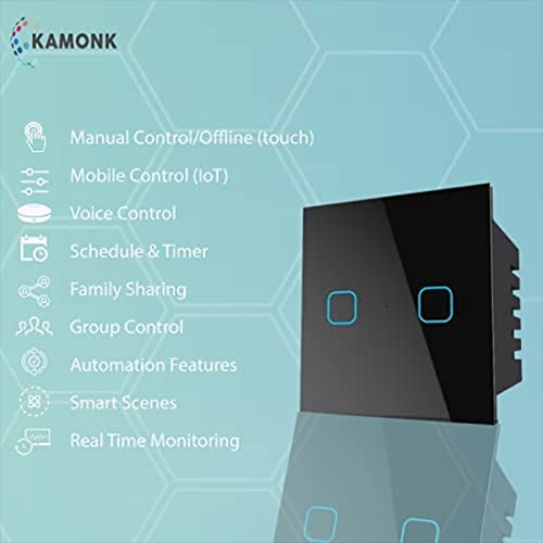 Kamonk WiFi Touch 2 Gang