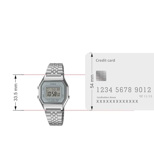 Casio Vintage LA680WA-7DF Digital Clear Dial Women (D409) - Image 6