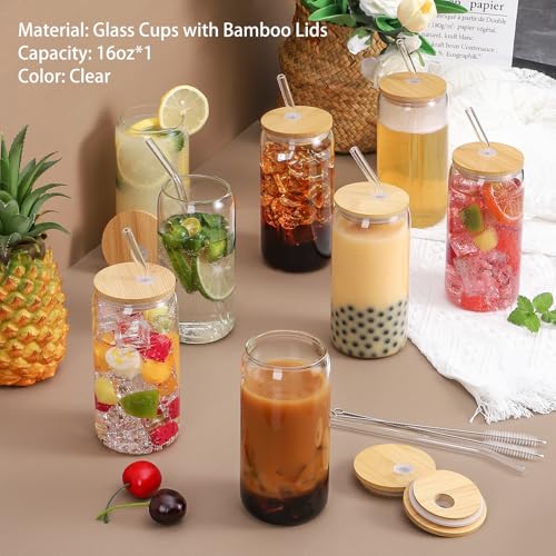 Glass Cups with Lids