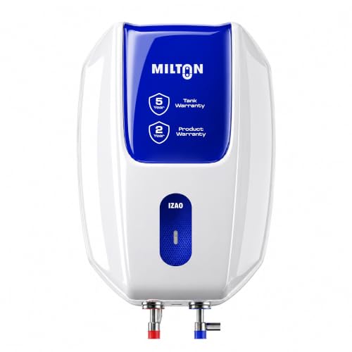 Milton 3 Litre Instant Water Geyser | Powerful 3000W Electric Geyser for Bathroom & Kitchen | Advanced Safety | Compact SS304 Tank | 2 Year Product Warranty & 5 Year Tank Warranty | Blue