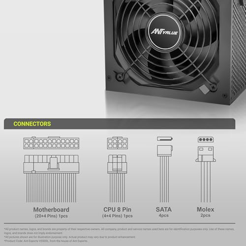 Ant Value ECO500 Non Modular Gaming Power Supply/PSU for PC - Image 5