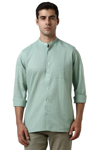 Van Heusen Men Cotton Solid Regular Fit Shirt