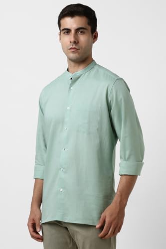 Van Heusen Men Cotton Solid Regular Fit Shirt - Image 2