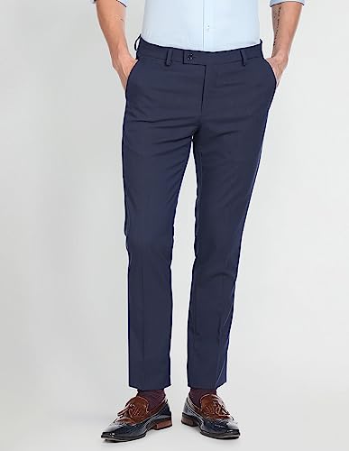 Arrow Men's Mid Rise Regular Smart Flex Dobby Formal Trousers - Image 2