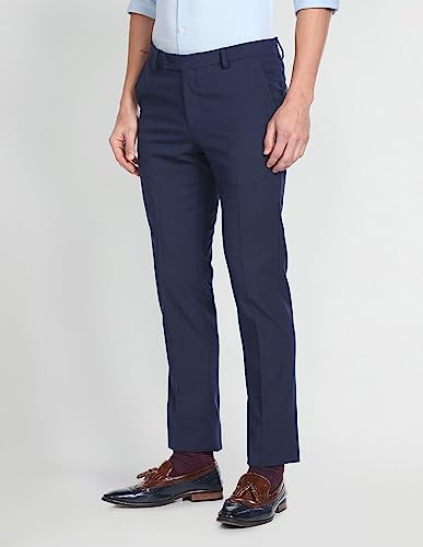 Arrow Men's Mid Rise Regular Smart Flex Dobby Formal Trousers - Image 5