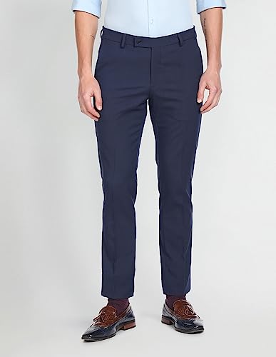 Arrow Men's Mid Rise Regular Smart Flex Dobby Formal Trousers - Image 7