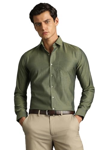 Van Heusen Men's Slim Fit Premium Ceremonial 100% Cotton Print Shirt