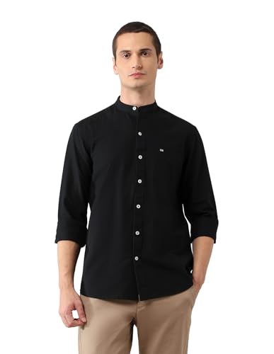 Arrow Sports Men's Slim Fit Pure Cotton Mandarin Collar Shirt