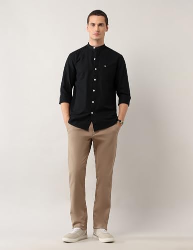 Arrow Sports Men's Slim Fit Pure Cotton Mandarin Collar Shirt - Image 3