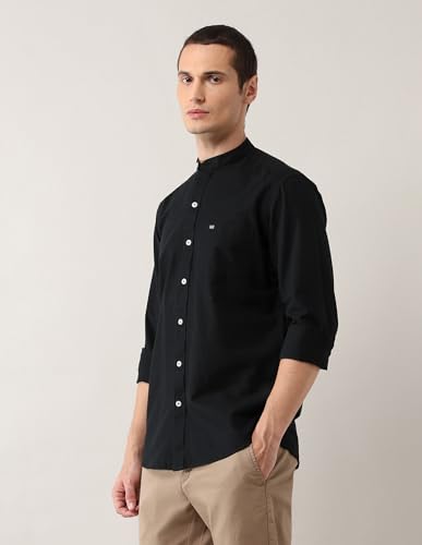 Arrow Sports Men's Slim Fit Pure Cotton Mandarin Collar Shirt - Image 4