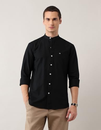Arrow Sports Men's Slim Fit Pure Cotton Mandarin Collar Shirt - Image 6