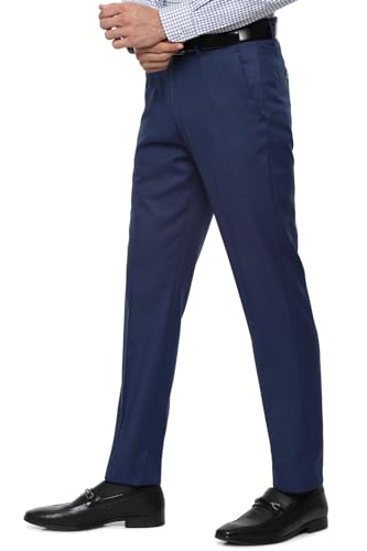 Louis Philippe Men's Slim Fit Mid Rise Textured Formal Trouser - Image 2