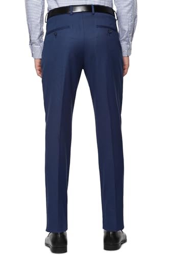 Louis Philippe Men's Slim Fit Mid Rise Textured Formal Trouser - Image 3