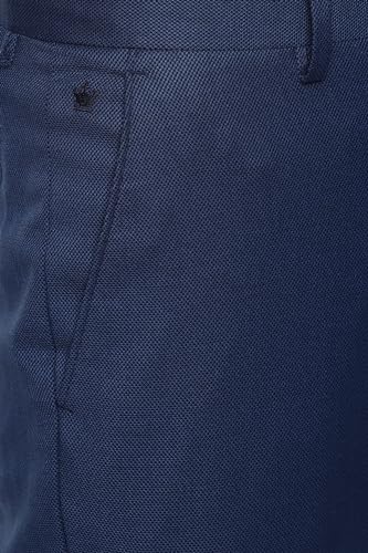 Louis Philippe Men's Slim Fit Mid Rise Textured Formal Trouser - Image 4