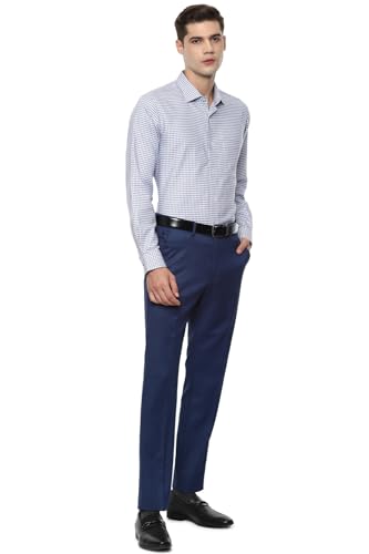 Louis Philippe Men's Slim Fit Mid Rise Textured Formal Trouser - Image 5
