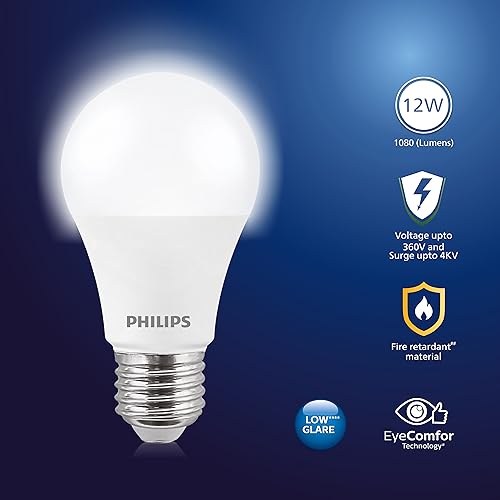 PHILIPS 12-Watts LED Bulb E27 Base (Crystal White, Pack of 2) - Image 3