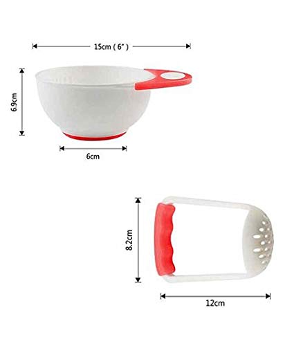 BeeBaby Food Mash & Serve Bowl Set For Baby (Blue) - Image 5