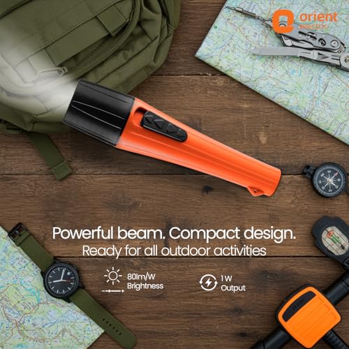 Orient Electric Bolt LED Torch Light | Orange & Black, Pack of 1 - Image 3