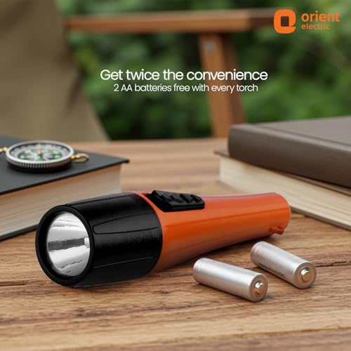 Orient Electric Bolt LED Torch Light | Orange & Black, Pack of 1 - Image 5